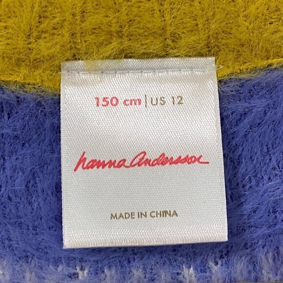 Hanna Andersson Fable Sweater Fuzzy Cloud Print Super Soft Size 150cm US 12 - Picture 3 of 4
